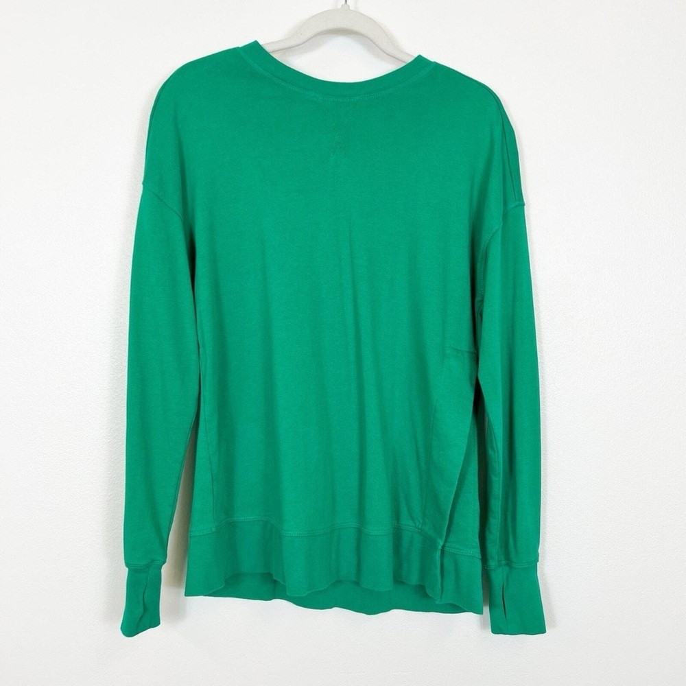 Sweaty Betty After Class Split Sweatshirt Green Small US 6 Activewear Athletic‎